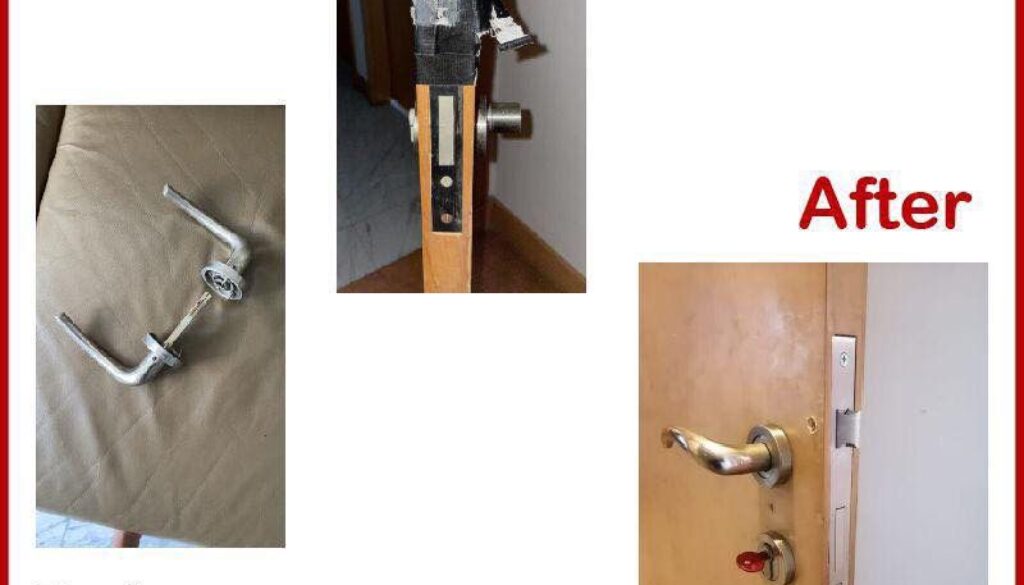 Door lock mechanism replacement
