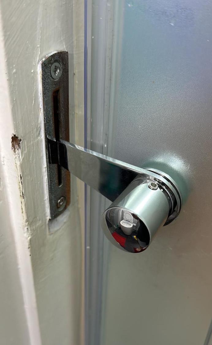 Glass Door Latch Installation